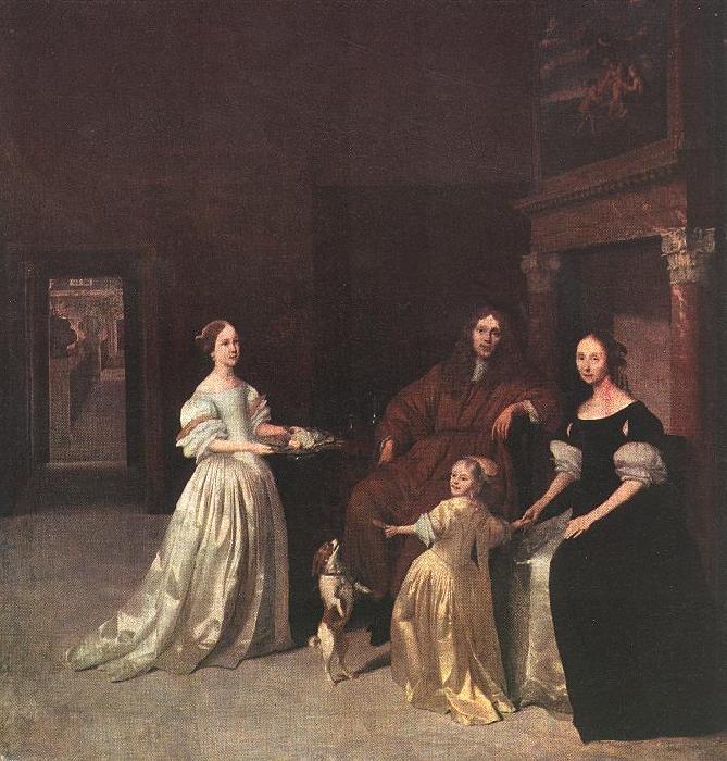 OCHTERVELT, Jacob A Family Group wer8 oil painting image